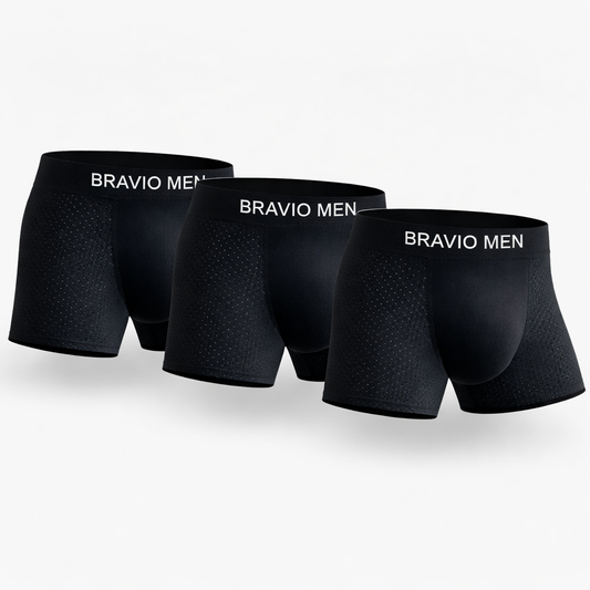 Deodorant Bamboo Boxers – Bravio (3 Pack Black)