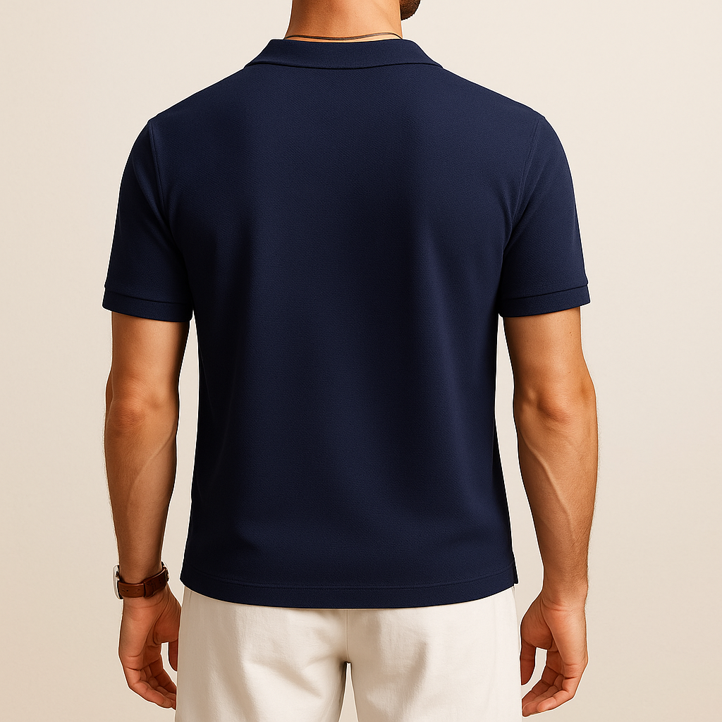 Men’s Knit Button Down Polo Shirt