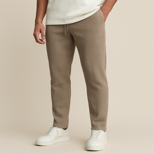 Ribbed Tube Leg Trousers