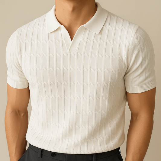 Luxury knitted polo shirt