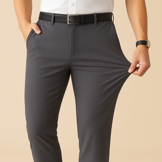 Stretchy Fit Pleated Suit Pants