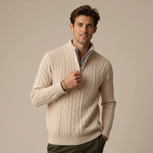 Aspen Cashmere Half-Zip Pullover