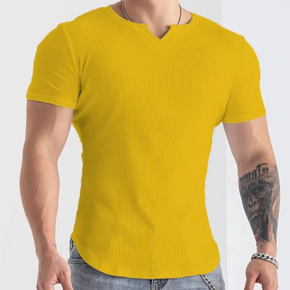 Men's Slim Fit V-Neck Sports T-Shirt